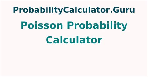 Image result for Poisson Probability Formula