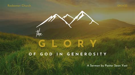 September 14, 2025 - Redeemer Church