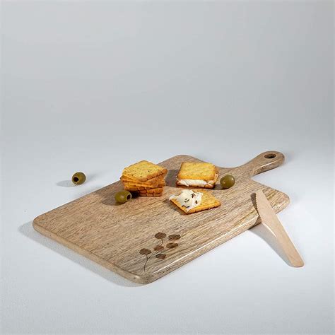 Buy Ellementry Leafy Twig Wooden Chopping Board | Vegetable Cutting ...