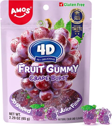 Amazon.com : AMOS Peelerz Gummy Candy Variety Pack: 5 Peelable Fruity ...