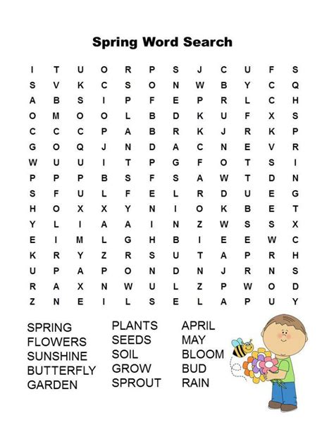 Image result for Spring Break Word Search