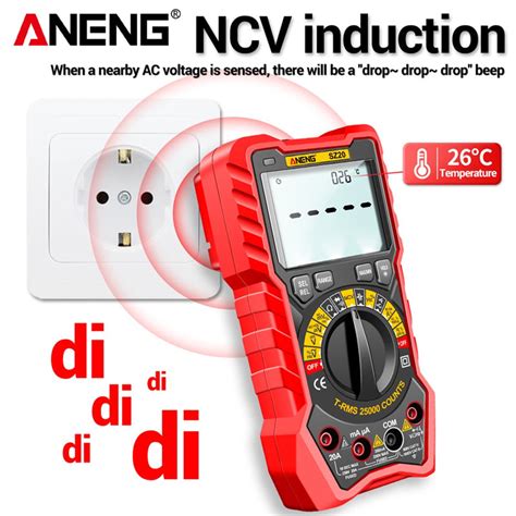 ANENG SZ20 25000 Counts True RMS Auto Range Digital Multimeter ...
