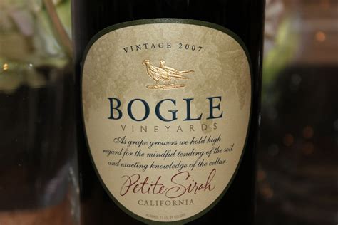Kitchen Snaps: Bogle Petite Sirah, 2007