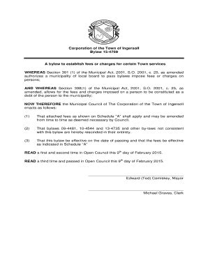 Fillable Online Bylaw 154789 Fax Email Print - pdfFiller