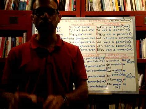 Free Spanish Lessons 276:Spanish verb PONERSE (put-on)2/2