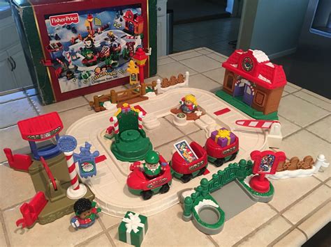 2005 Fisher Price Little People Christmas Train Set W/ Box H6727 ...
