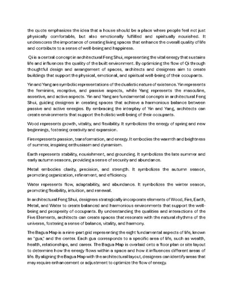 The Art of Architectural Feng Shui - the quote emphasizes the idea that ...