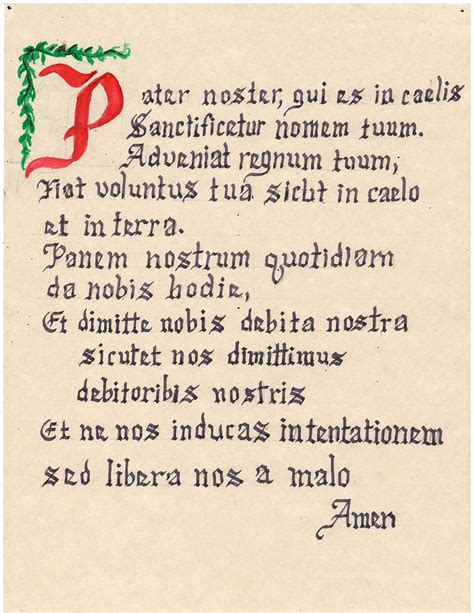 Lords Prayer In Latin