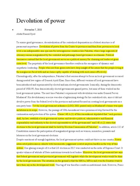 Image result for Devolution of Power