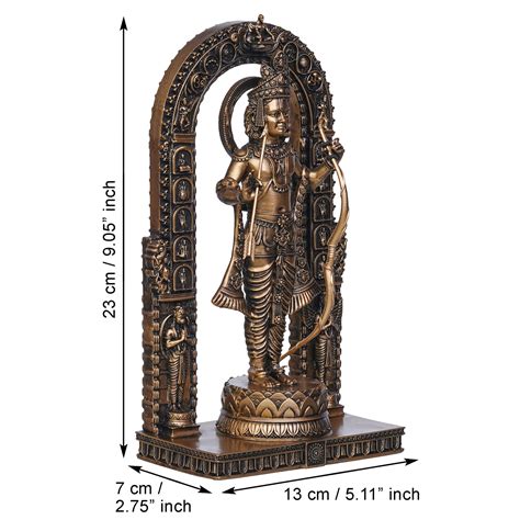Golden Polyresin Handcrafted Shri Ram Statue with Bow and Arrow ...