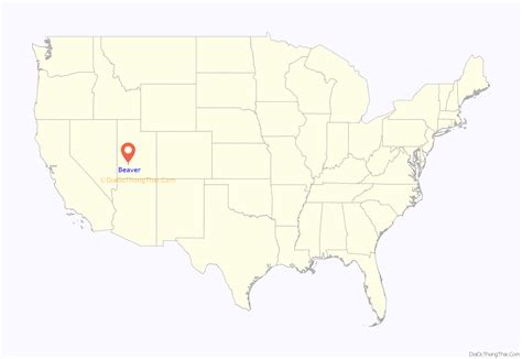 Map of Beaver city, Utah - Thong Thai Real