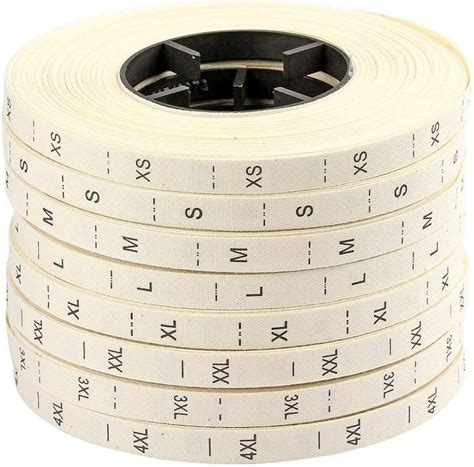 Bobbiny | Cotton Size Label [1 Roll = Pack of 2000 Labels] (Off-White ...