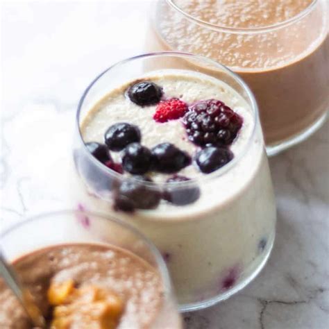 The Best Creamy Blended Overnight Oats (4 Flavours)