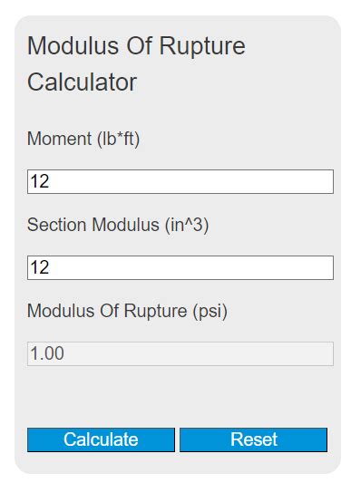 Image result for Modulus of Rupture Calculation
