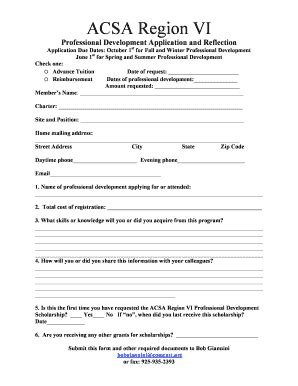 Fillable Online regions acsa Download ACSA Region 6 Professional ...