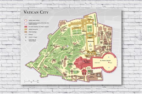 Vatican City Map, Map of the Vatican in Rome, Map of the Holy See ...