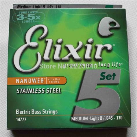 Image result for Elixir 5 String Bass Strings