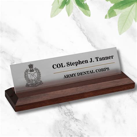 Office Desk Name Plate - Army Dental Corps (AD Corps)