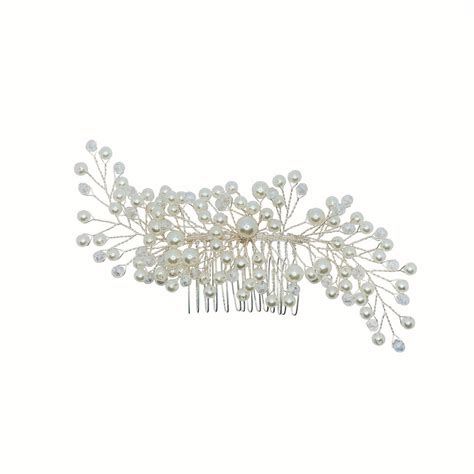 Bridal Pearl Hair Comb | Pearl Hair Accessories For Weddings | Knot Me ...