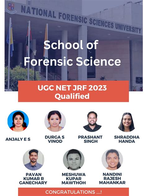 36 Students of School of Forensic Science-NFSU qualified UGC-NET Exam ...