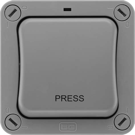 WP14-02 BG Electrical | BG Electrical Grey Push Button Light Switch, 2 ...