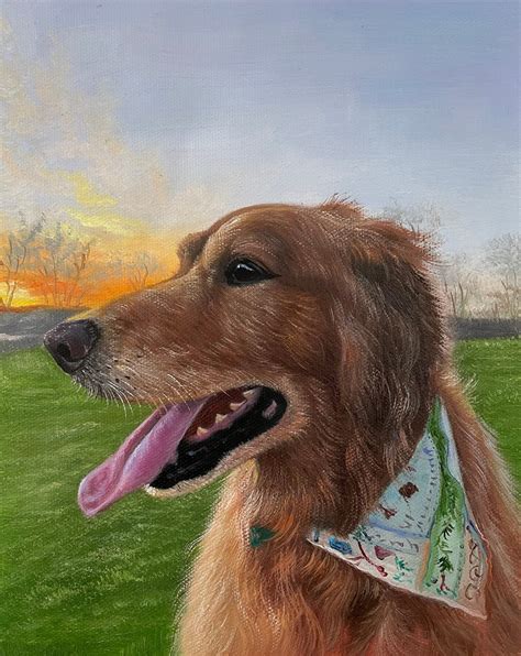 Oil Painting of Your Dog, Custom Dog Portrait, Dog Painting From Photo, Realistic Pet Portrait ...