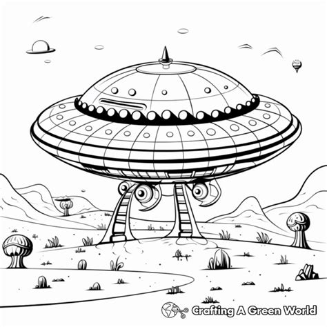 Image result for Alien Spaceship Coloring Pages