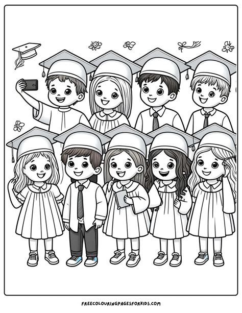 Kindergarten Graduation Coloring Pages Free