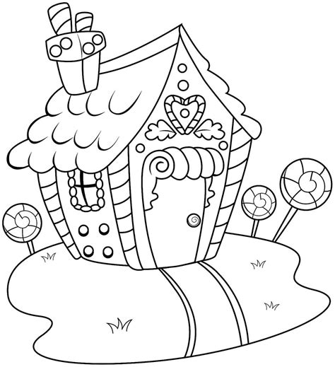 Gingerbread House Coloring Pages – Printable Coloring Pages. FREE