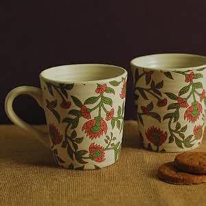 Buy Kawai Homes Handcrafted Ceramic Printed Mug for Coffee Chai Tea ...