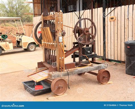 USA, Arizona: Old West - Assayers Ore Crusher Editorial Photo - Image ...