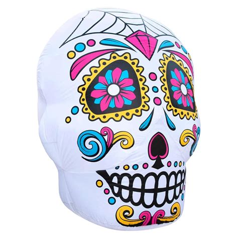 Holidayana 4 Ft Airblown Inflatable Halloween Skull - Inflatable ...