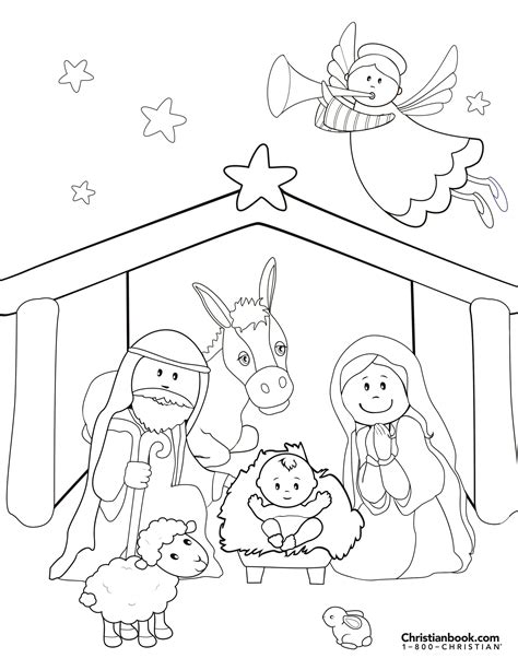 Free Printable Nativity Scene Coloring Pages - Printable Sight Words List
