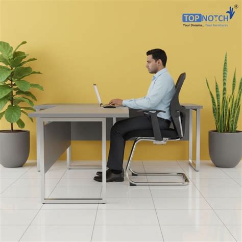Ergonomic Visitor Chair | Fixed Armrest |Mesh Back | Fabric Seat ...