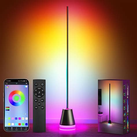 Keepsmile Smart RGB LED Corner Floor Lamp,172 LEDs Bright Standing ...