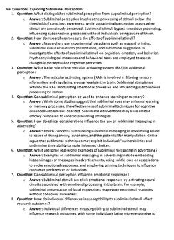 Image result for Subliminal Perception Examples