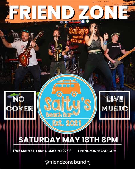 Friend Zone Live @ Salty’s Beach Bar!, Salty's Beach Bar, Lake Como, 18 ...