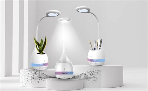 Xech Table Lamp with Speaker Pen Stand & Plant Pot T2S Desk Lamp with ...