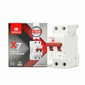 HAVELLS Isolator C63 Switch Disconnector 3 year warranty 63A X7 DP MCB ...