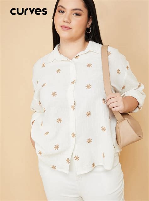 Buy Women Floral Embroidered Shirt Online at just Rs. 1199.0 ...