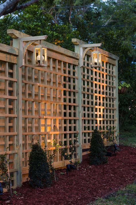 DIY Garden Trellis and Solar Lanterns