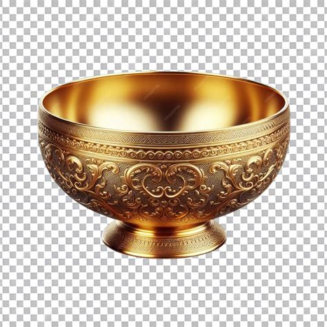 Premium PSD | Golden bowl for chinese new year on a white background