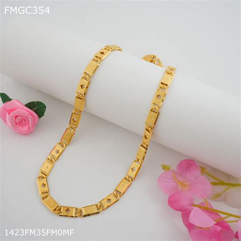 Freemen Flower cut nawabi gold plated Chain Design - FMGC354 – Freemen®
