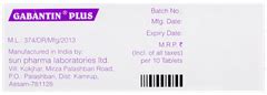 Gabantin Plus 100 Mg/500mcg | Order Gabantin Plus 100 Mg/500mcg Tablet ...