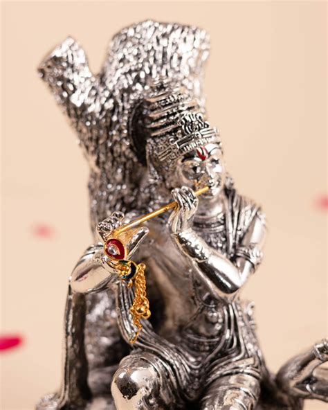 Pure Silver Radha Krishna Statue – Rutvi