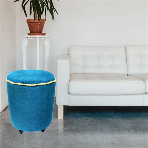 Wai Fully Cushion Barrel Round Soft Puff Sitting Puffy/Ottoman footrest ...