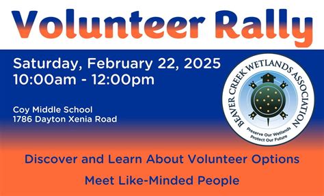 BCWA Volunteer Rally, Jacob Coy Middle School, Beavercreek, 22 February ...