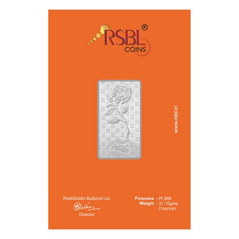 1 Ounce Platinum Bar – RSBL eCoins
