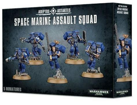 Buy Warhammer 40k Model Miniatures - Space Marine Assault Squad Online ...