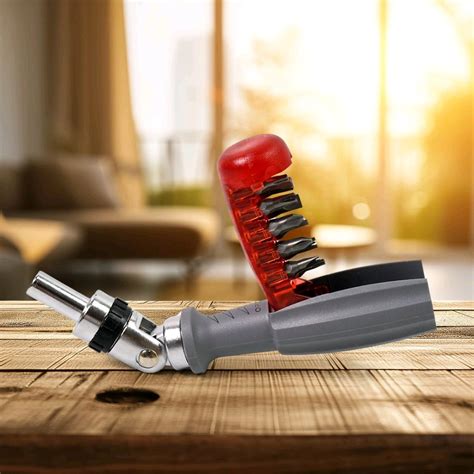 Multi Bits Ratchet Screwdriver Set, Adjustable Angle Two-Way Ratcheting ...